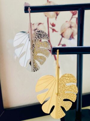 Boucle d’oreille monstera