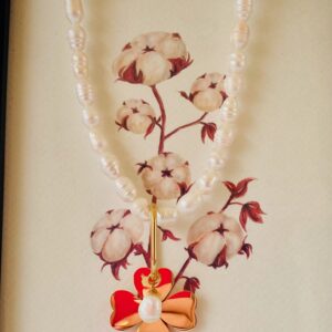 Collier perle et trèfle