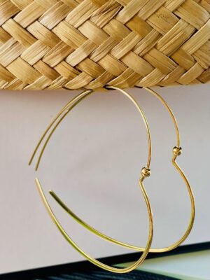 Boucles d’oreilles acier coeur
